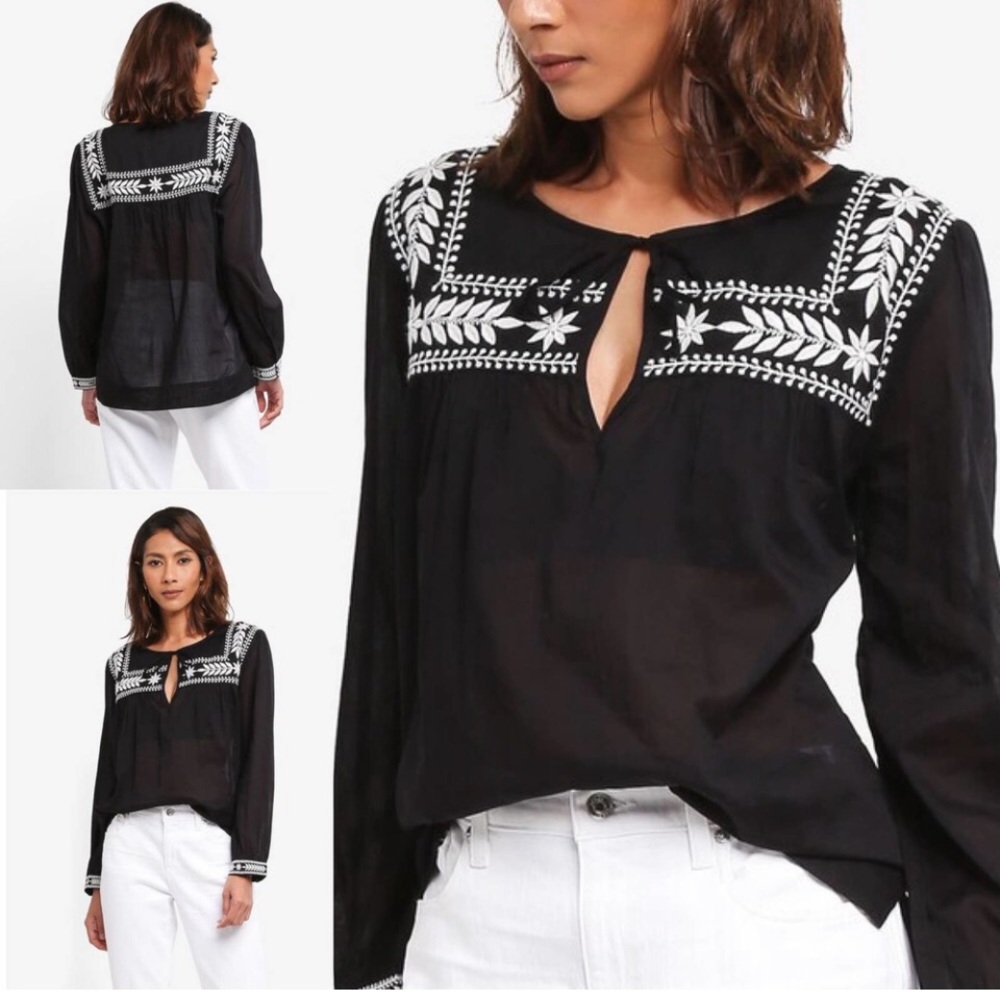 J. Crew Embroidered Top